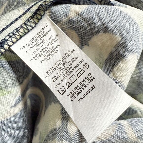 Loft floral leaf tie front midi dress - Picture 5 of 6